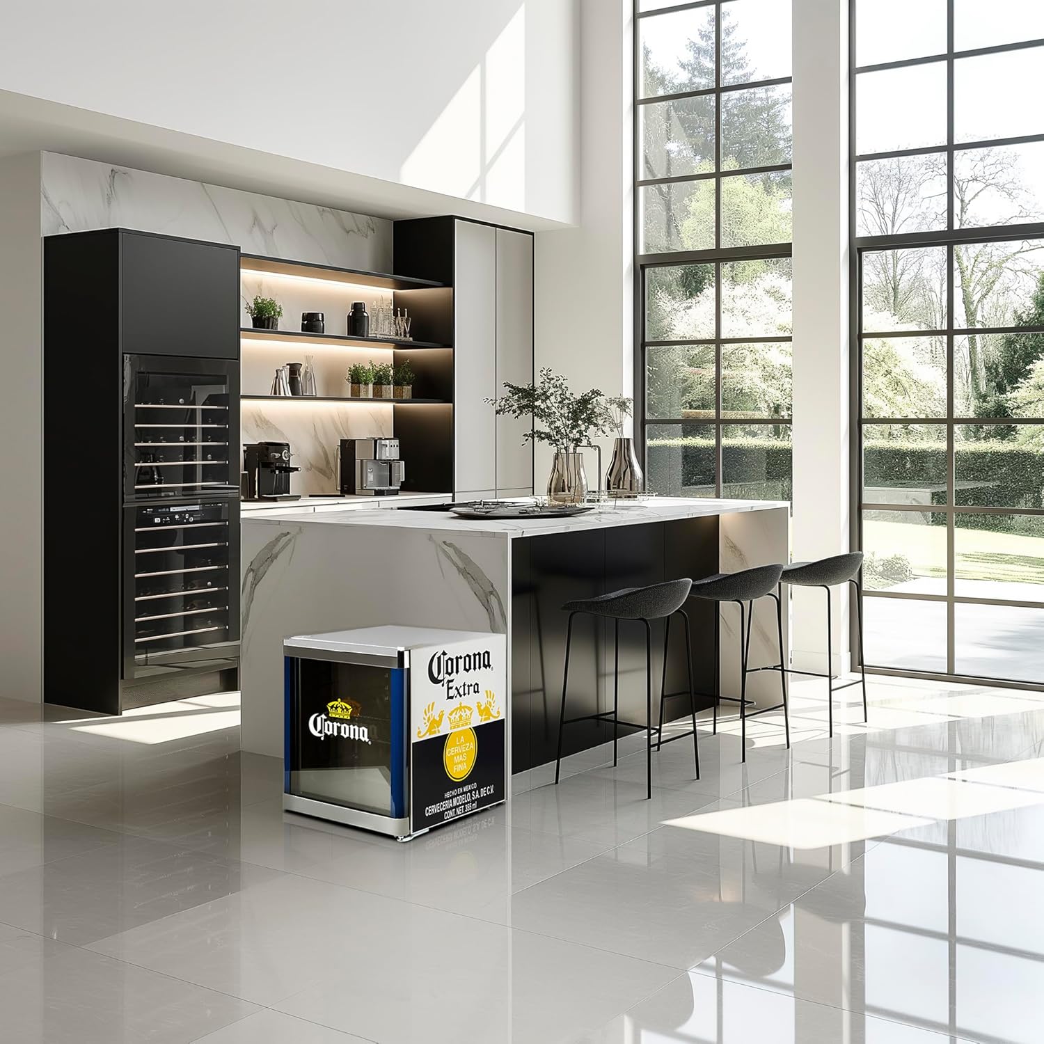 Corona Kühlschrank 48L Kapazität / Glastür / 4 Regale - NEU & OVP!