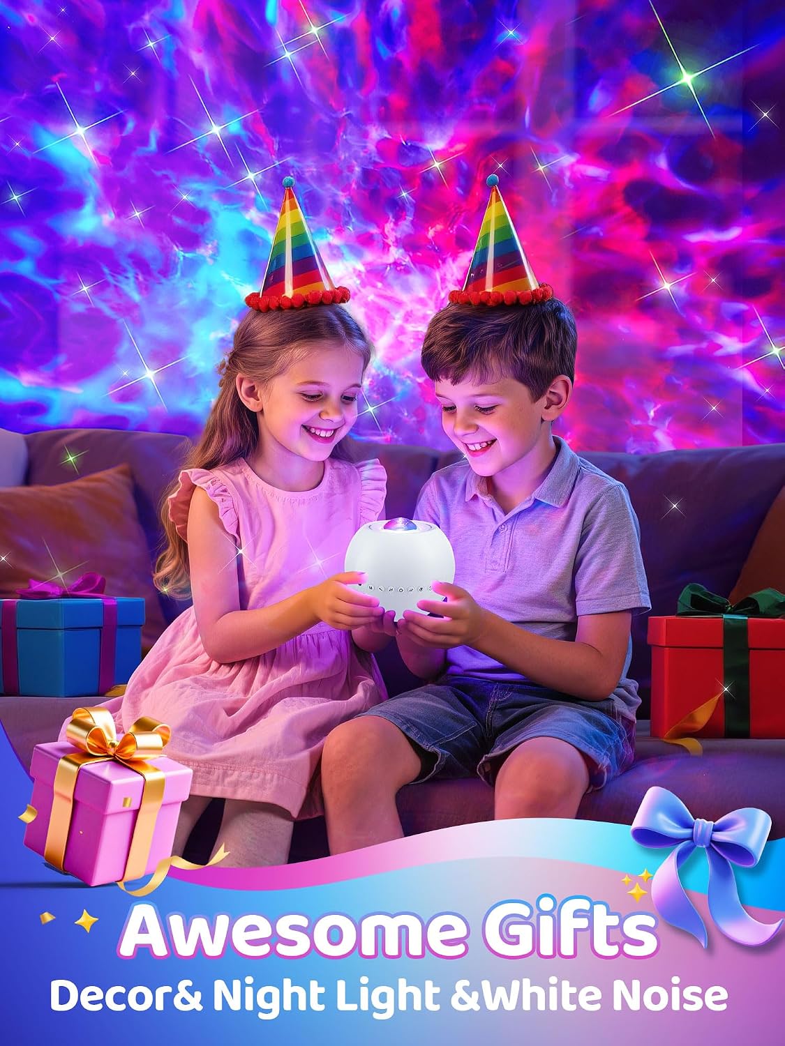 Sternenhimmel Projektor Galaxy Projector Geschenke Nachttischlampe