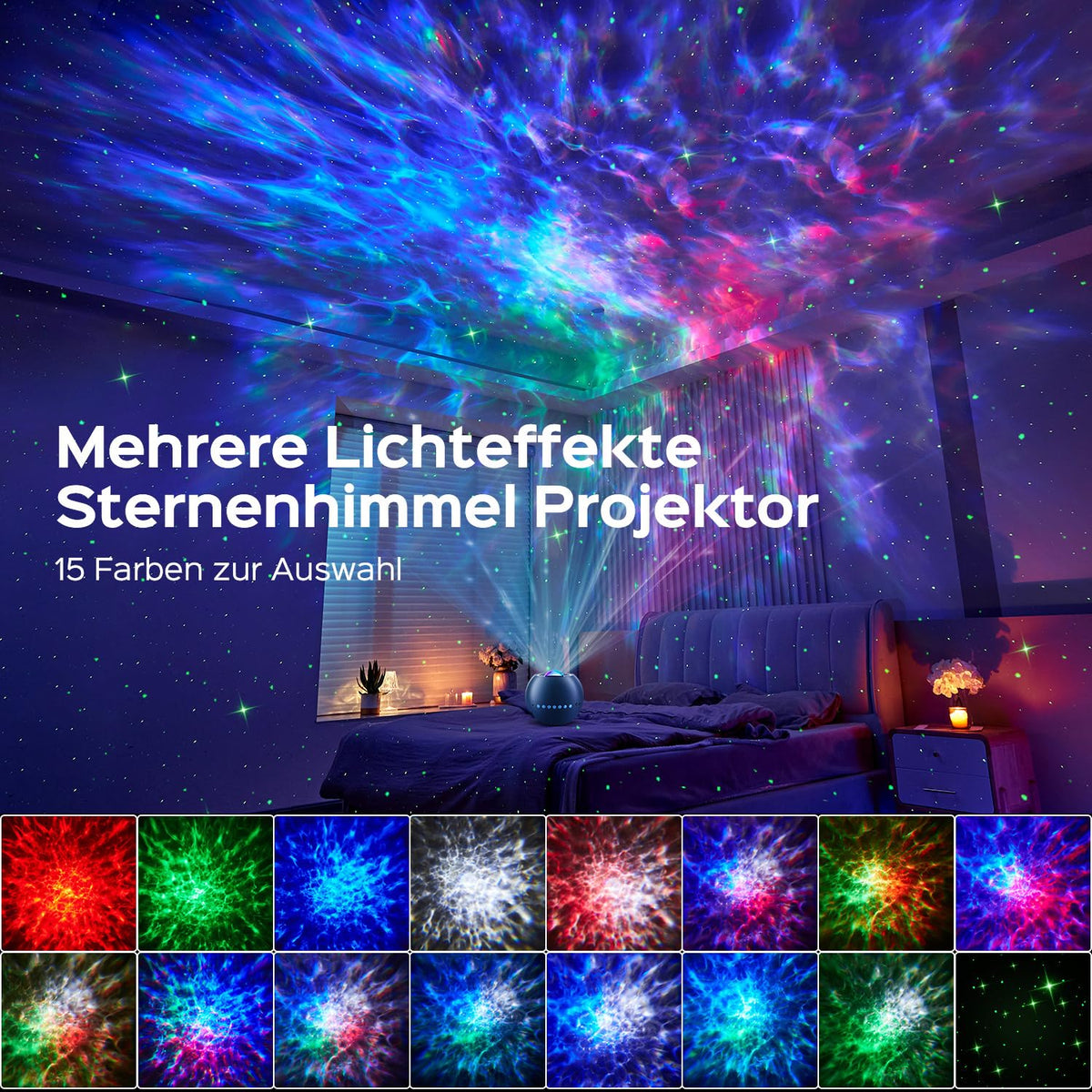 Sternenhimmel Projektor Galaxy Projector Geschenke Nachttischlampe