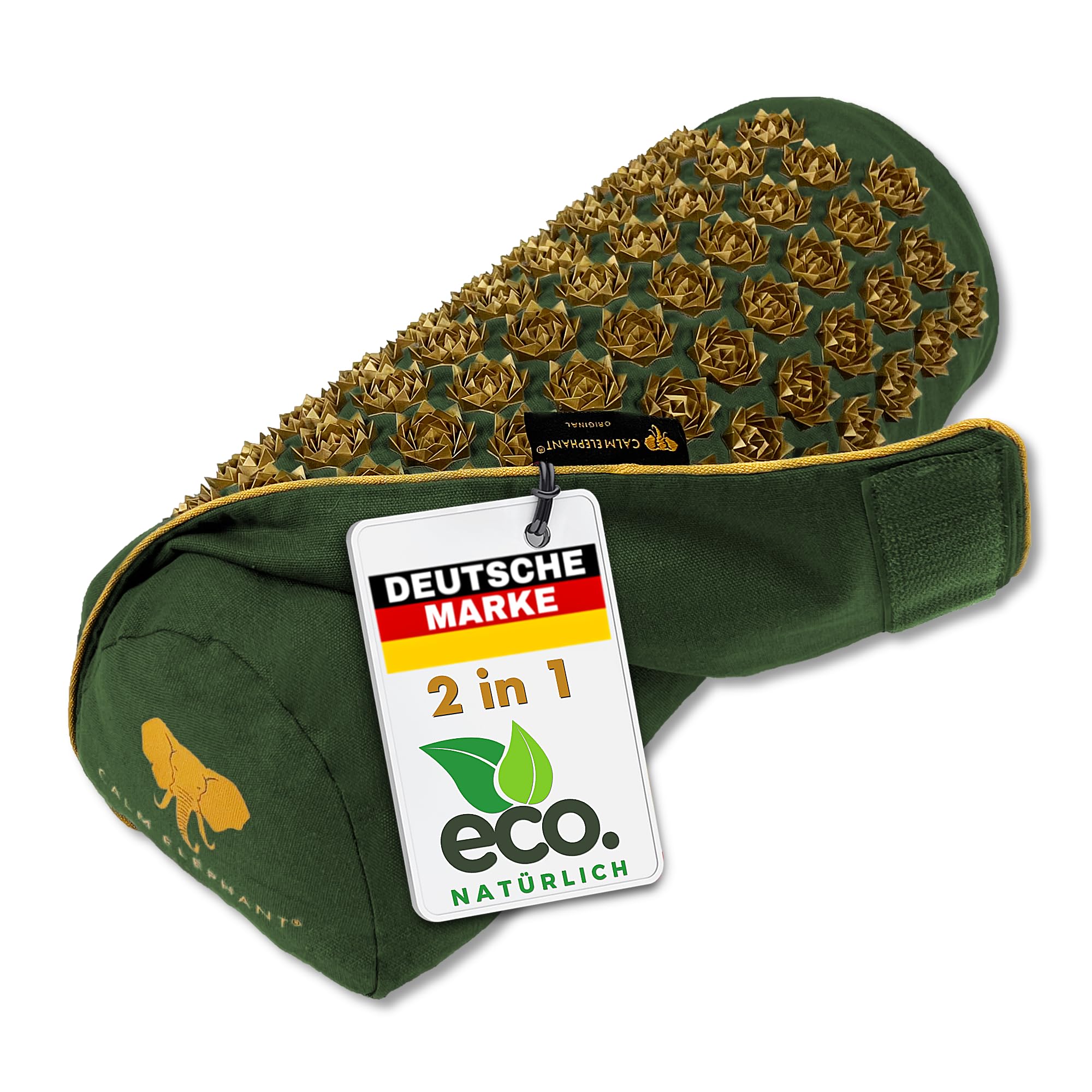 Echte Akupressurmatte mit Kissen XXL Set aus 5 Massagematten Rückenspannung Entlastung Akupunkturmatte mit Wärmefunktion, Lumbalkissen, Doormatte & Tasche, Grau