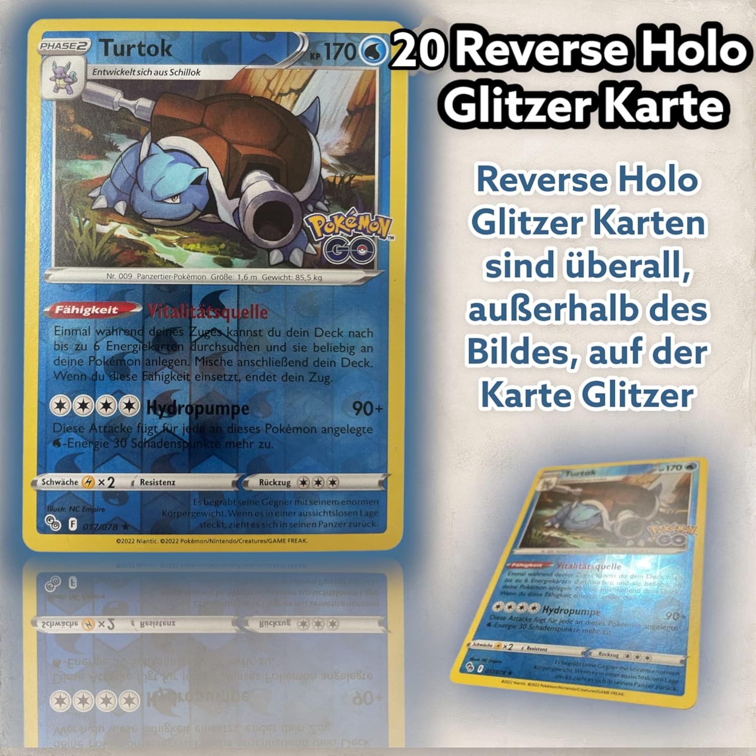 Original 20 x Pokémon Reverse Holo Glitzer, seltene Pokémon Karten Holographische Reverse Verschiedene Karten aus aktuellen Sets