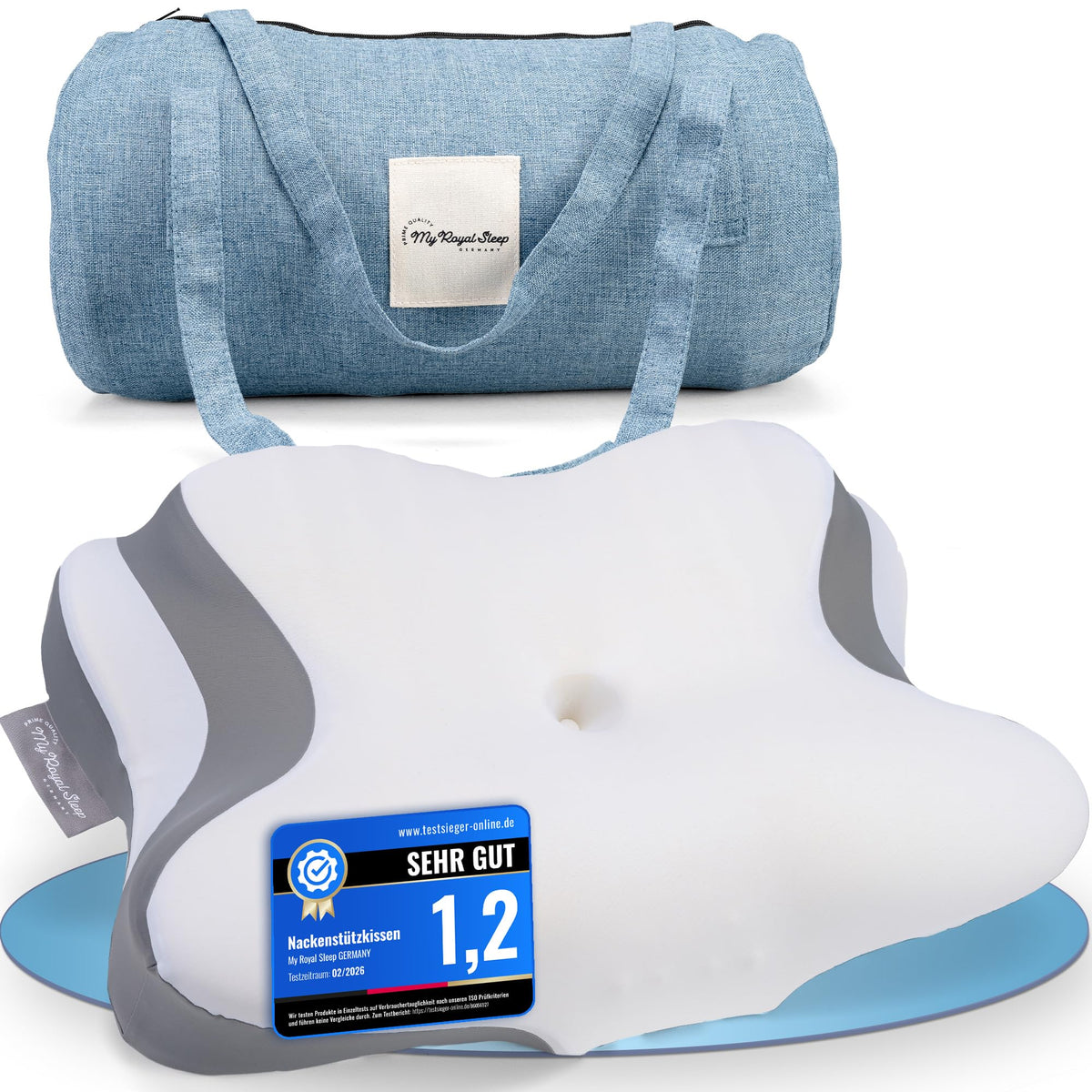 Nackenkissen – Ergonomisch - Höhenverstellbar -Seitenschläferkissen Nackenstützkissen Rückenschläferkissen Memory Foam Kopfkissen – Natürliche Nackenhaltung