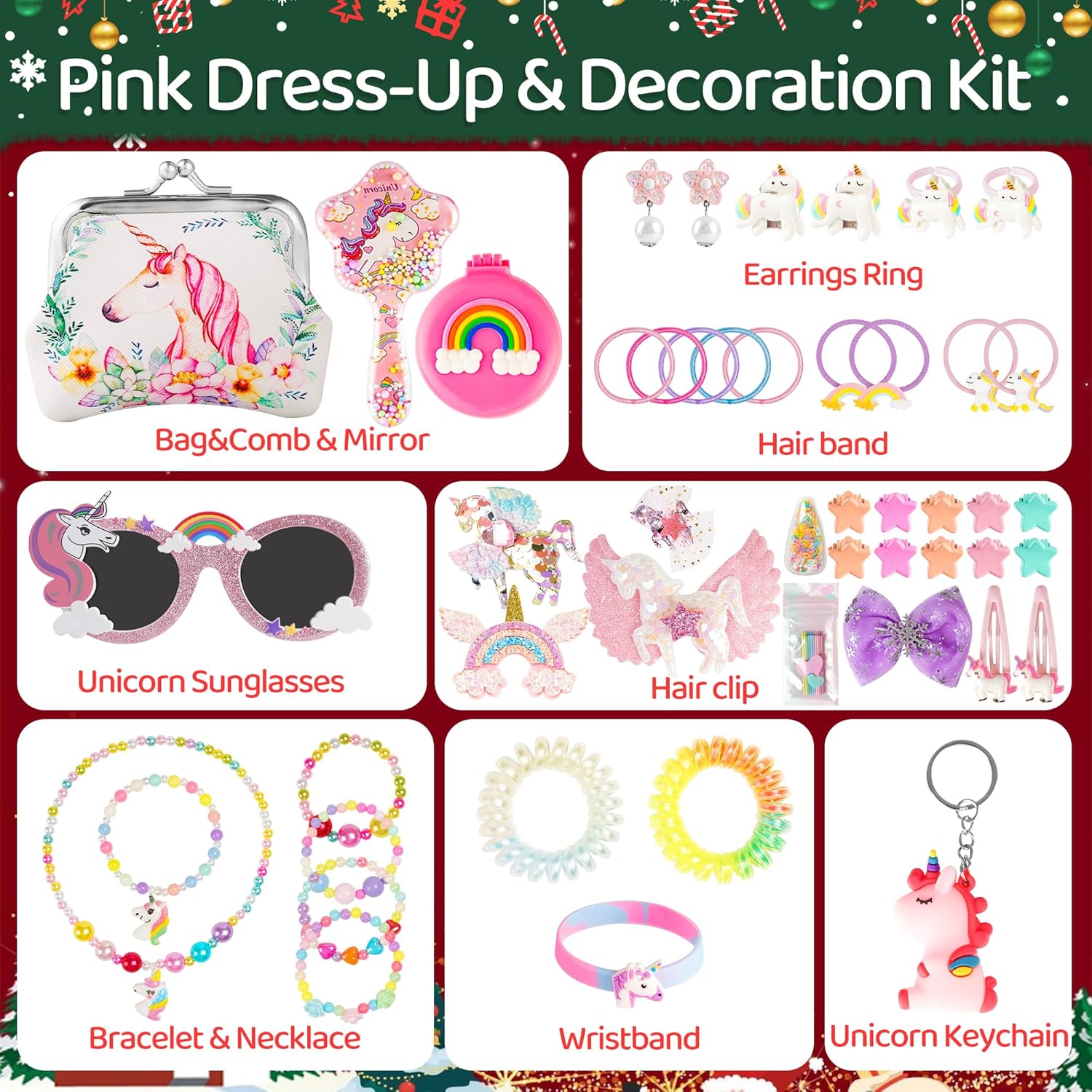 Adventskalender 2025 Mädchen | Einhorn Weihnachts-Countdown für Kinder | 24-Tägiger Magiezauber mit 57 Überraschungen | Einzigartiger Kinderschmuck & Geschenke zum | ab 3 Jahre kids