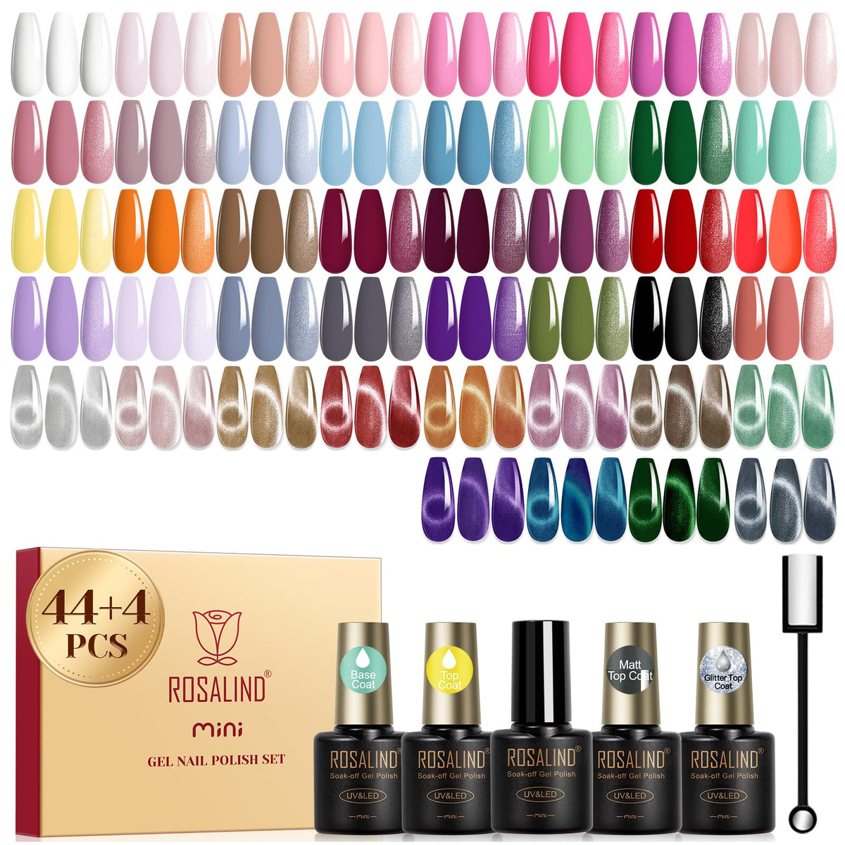 UV Nagellack Set Weiß Rosa Violett Rot Grün Blau Gel