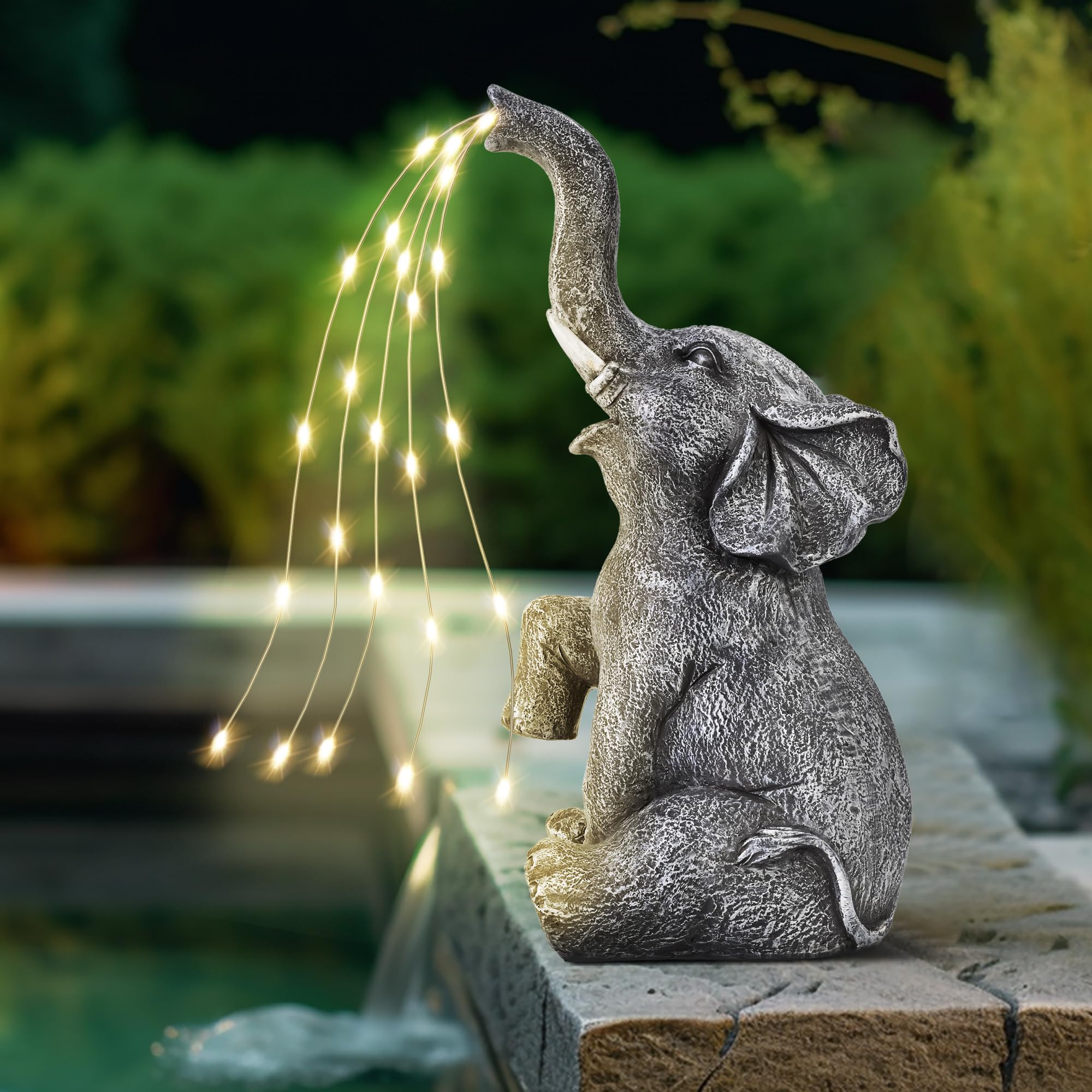 Solar Statuen Gartendeko, Bär Mutter und Bär Kind umarmen Sich, Geburtstagsgeschenk für Frauen, Geschenke für Mama, Wetterfest Gartendeko für Terrasse, draußen, Hof
