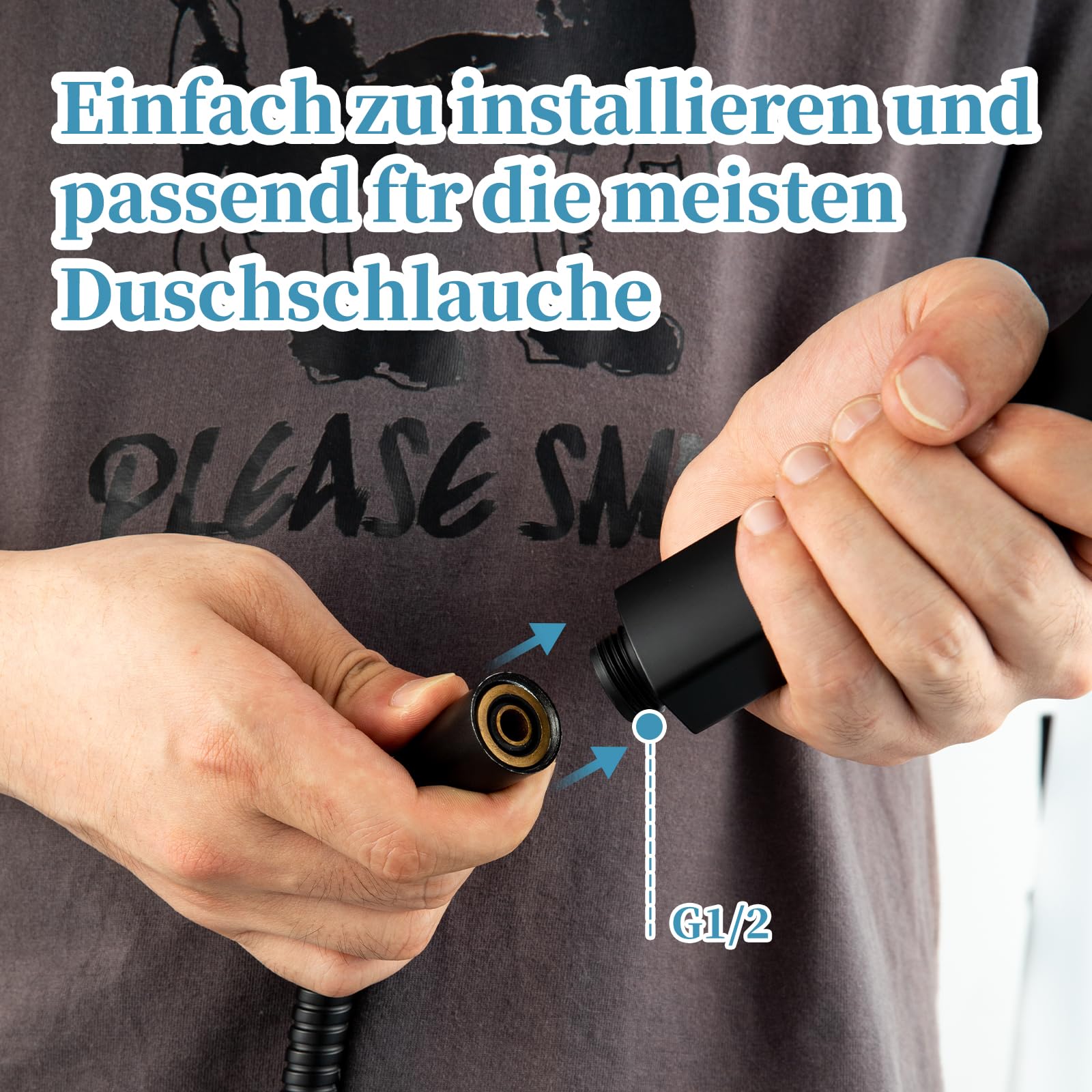 Duschkopf Groß xxl mit 6 Strahlarten, Duschbrause für Duschkopf Wassersparend, Chrom