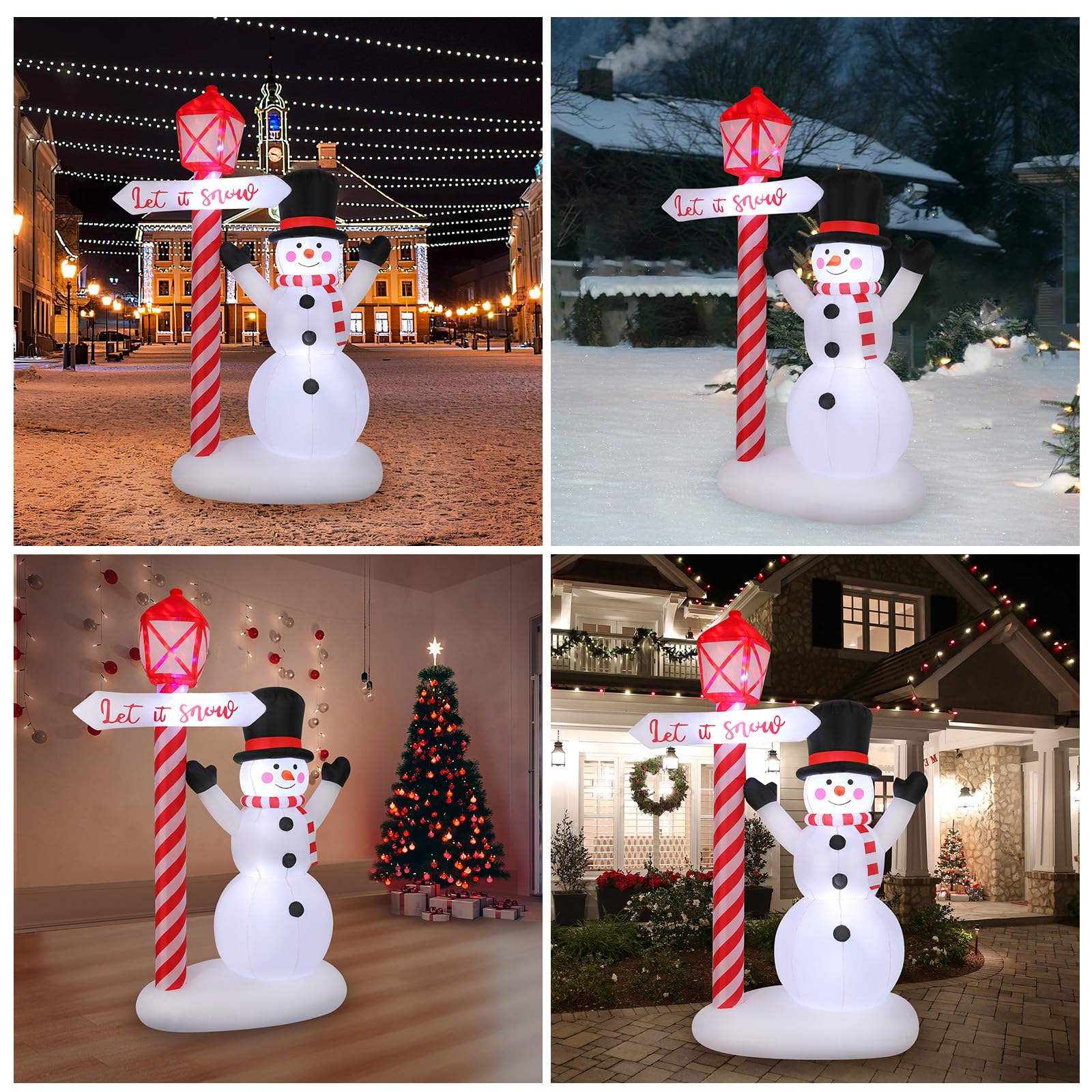 Aufblasbare Weihnachtsdeko, Riesiger Weihnachtsbaum Bogen mit 8 LED Leuchten, Wasserfest Beleuchtet Aufblasbar Weihnachtsdeko Aussen für Hof Garten Feiertag Weihnachtsdekoration