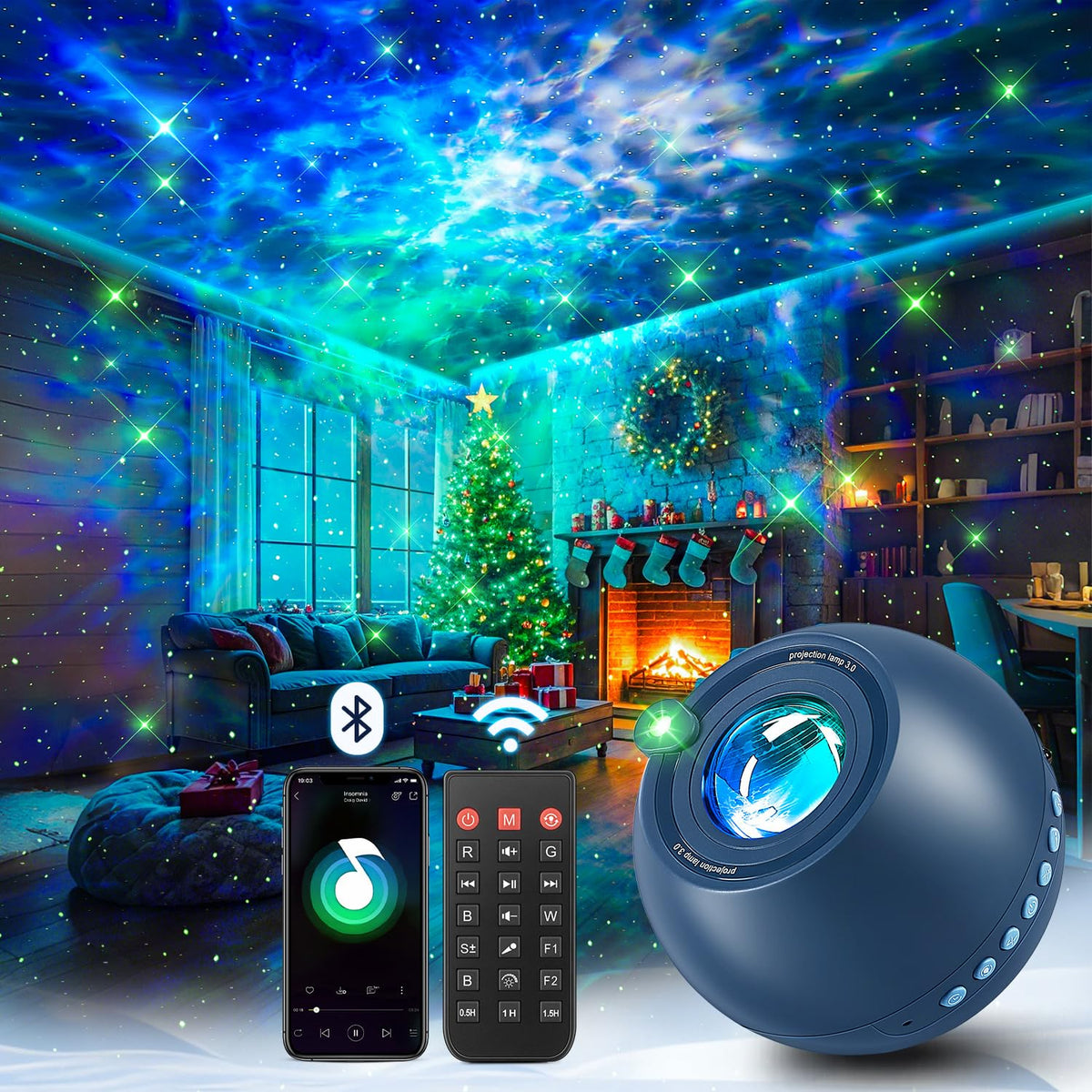 Sternenhimmel Projektor Galaxy Projector Geschenke Nachttischlampe