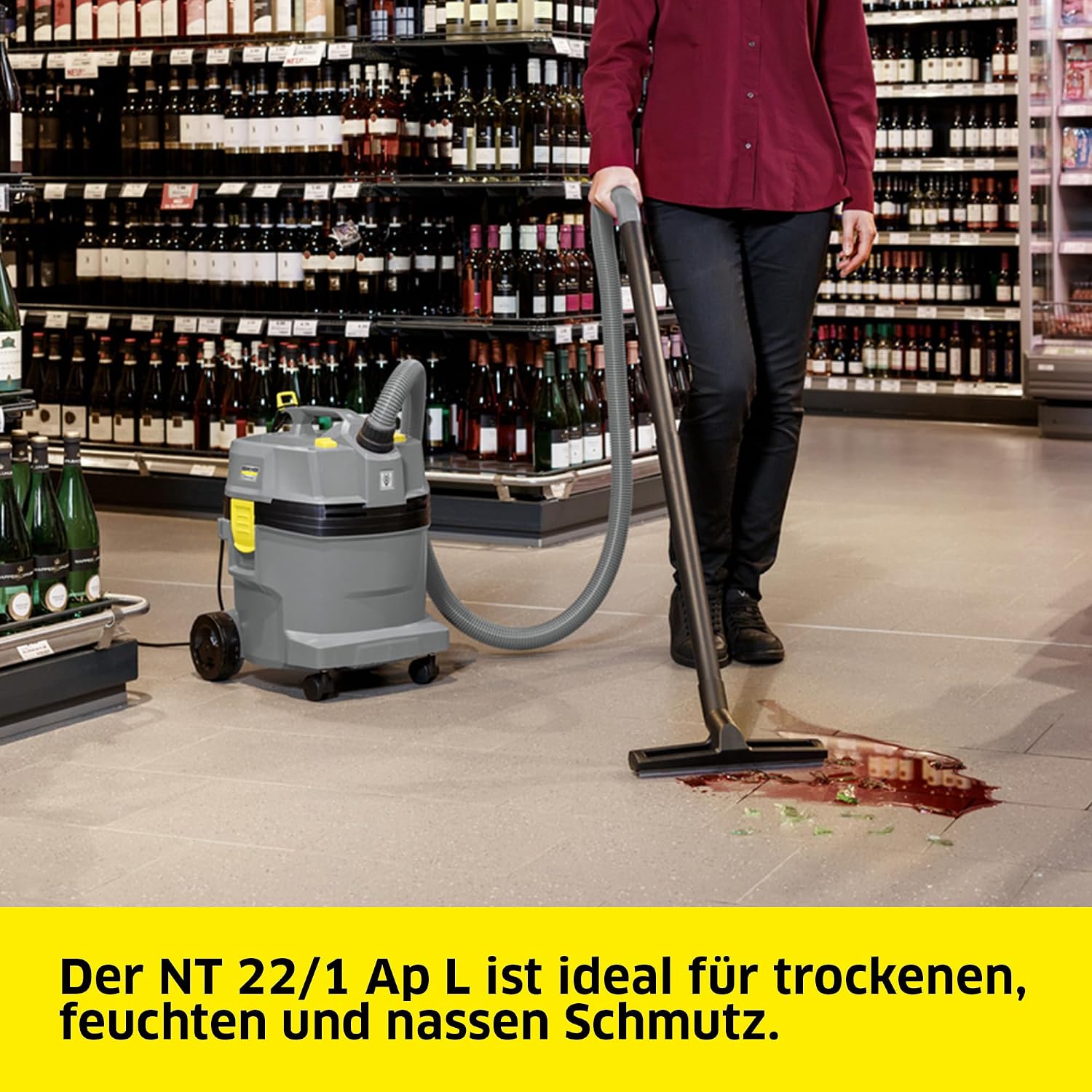KÄRCHER Nass- und Trockensauger NT 22/1 Ap L, Leistung: max. 1300 W, PES-Patronenfilter, Kunststoffbehälter: 22 l, Saugschlauch: 1,9 m, Krümmer, Nass-/Trockenbodendüse Standard (300 mm), Fugendüse