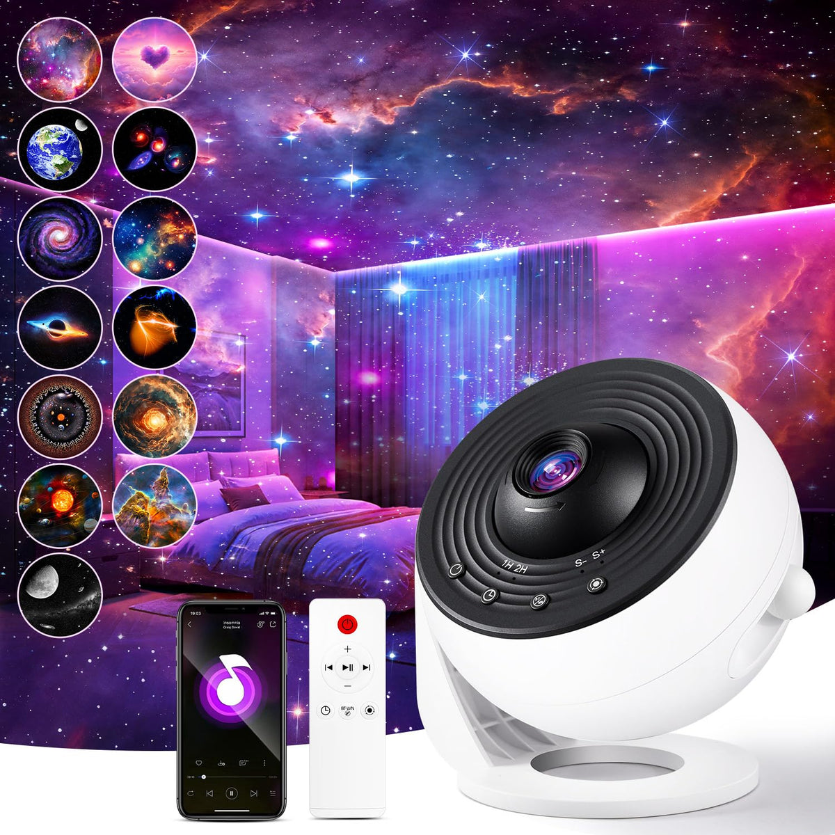 Sternenhimmel Projektor Galaxy Projector Geschenke Nachttischlampe