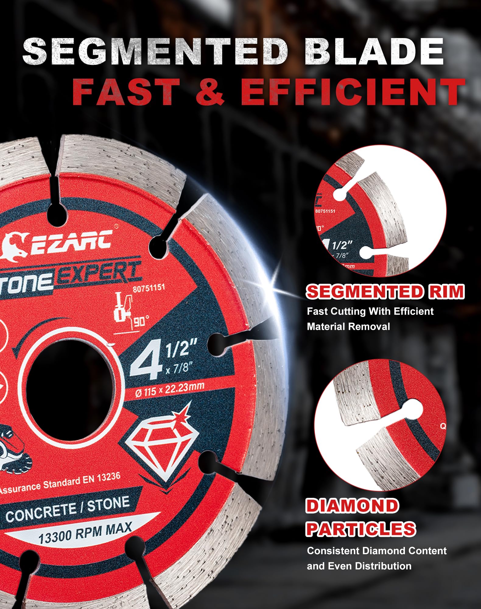 Diamantschneidscheiben 125mm Extra Thin Diamond Disc Cutting Disc für Fliesen Keramik Marmor Nass oder Trockenschnitt