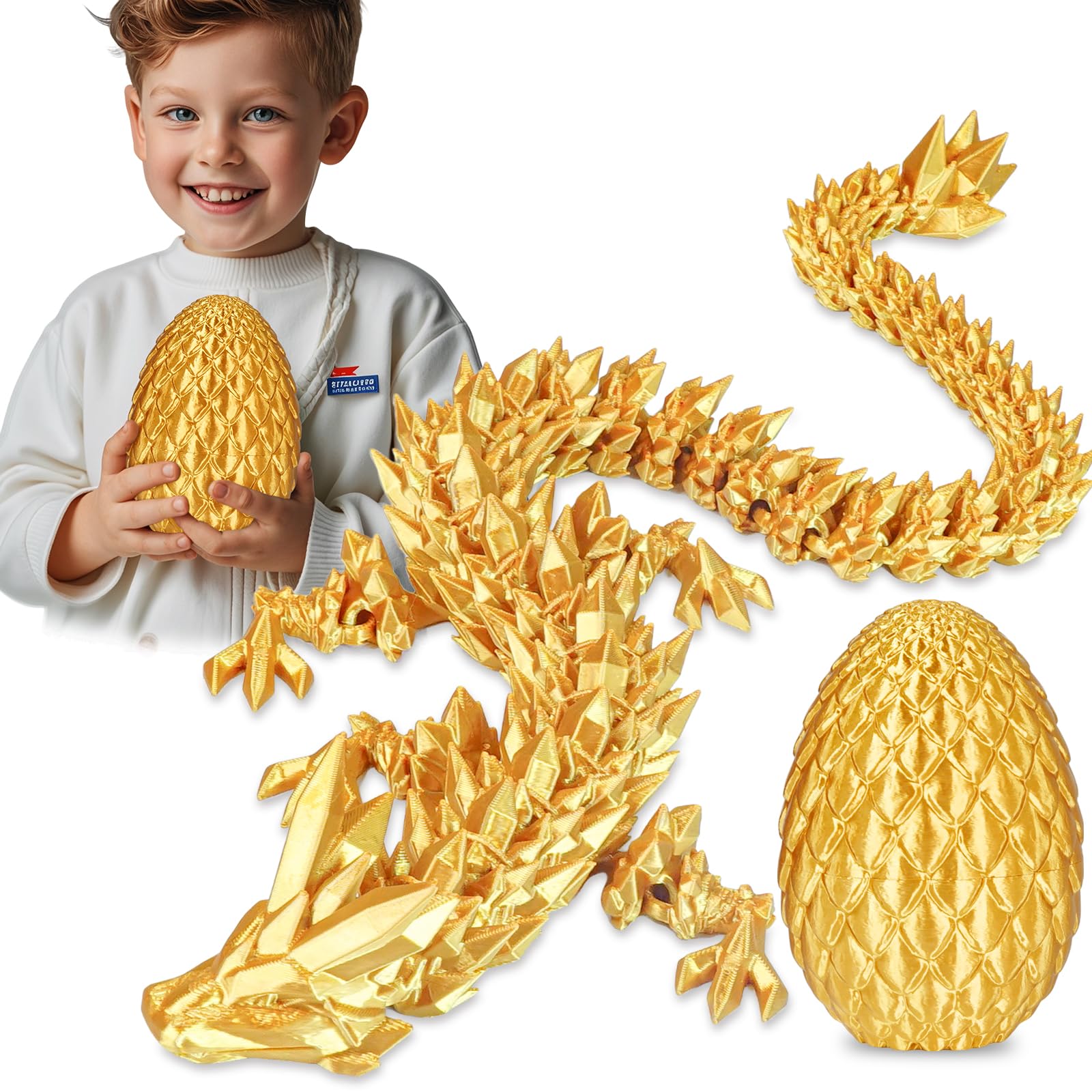 Überraschungseier - Drachenei mit Drachen im Inneren, Geschenke für Kinder und Erwachsene, 3D-gedrucktes Fidget-Spielzeug, perfekt für Weihnachten, Ostern, Geburtstage, Dekoration, Stressabbau