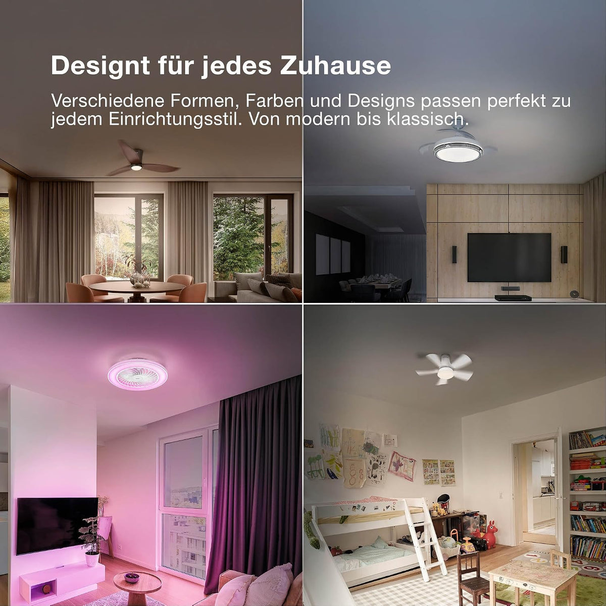 Osram LED-Deckenventilator Weiß, leise, Fernbedienung | Ceiling fan Sudestada, Ceiling Fans with Lighting, Weiß, 450 mm dia, 50000 h, 1-Pack