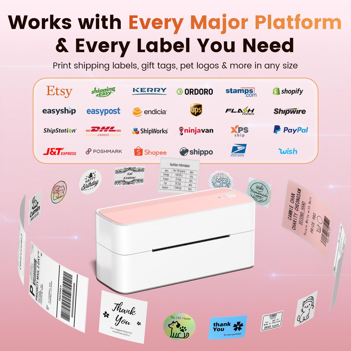Bluetooth DHL Etikettendrucker, Label Printer - Thermodrucker