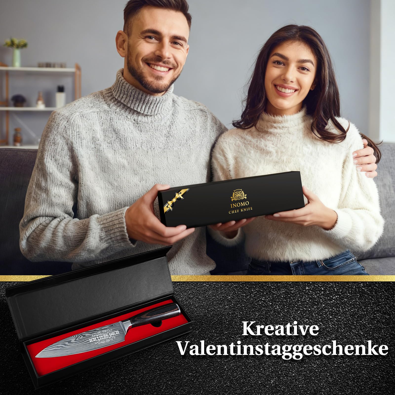 Geschenke für Männer, Küchenmesser Vater Geschenk Weihnachten, Kochmesser, Geburtstagsgeschenk für Papa, Männer Geschenk für ihn, Weihnachtsgeschenke