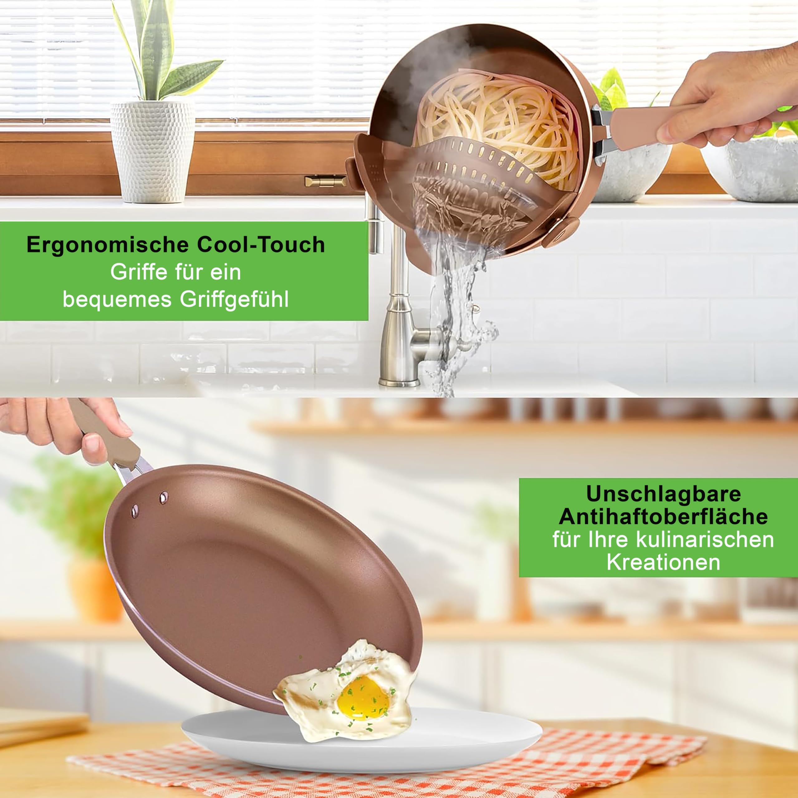 Induktions-Saucepan-Set, 14 Stück, Non-Stick-Beschichtung, Töpfe & Pfannen PFOA/PFOS frei, Kochtopf-Set, Küchenset, Edelstahl, Aluminium - Hochwertiges Kochgeschirr / NEU & OVP!