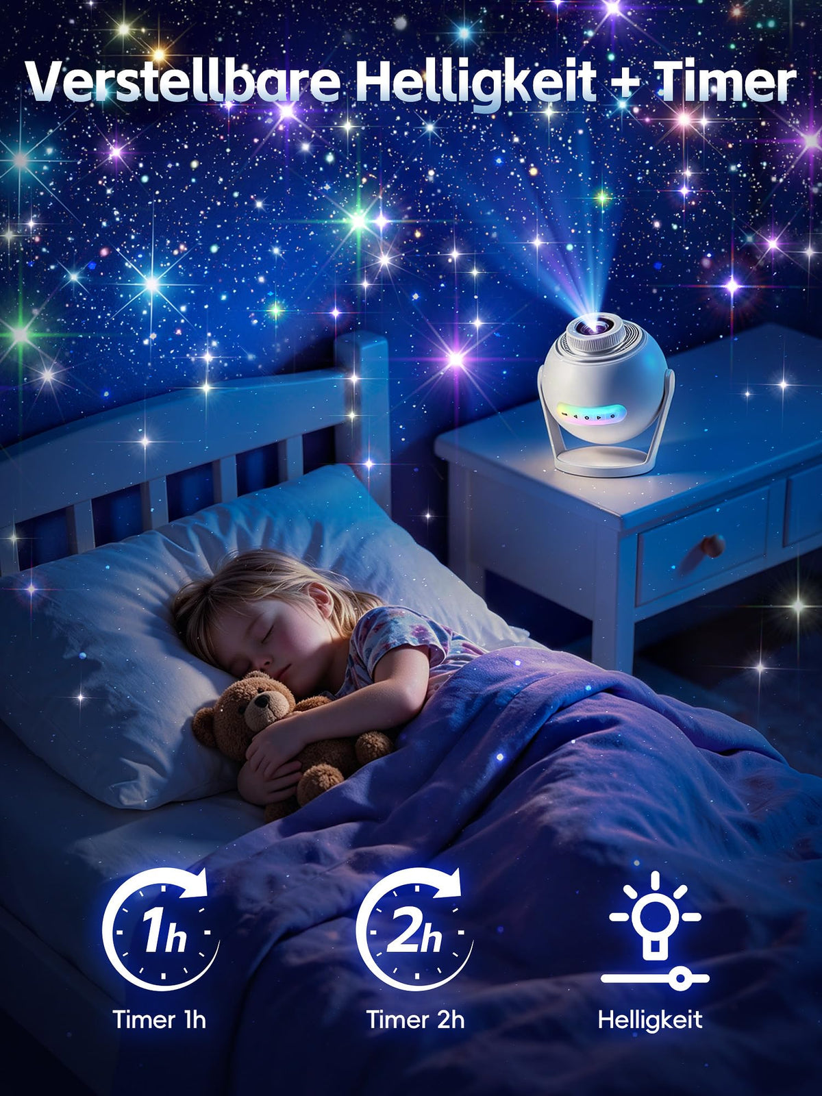 Sternenhimmel Projektor Galaxy Projector Geschenke Nachttischlampe