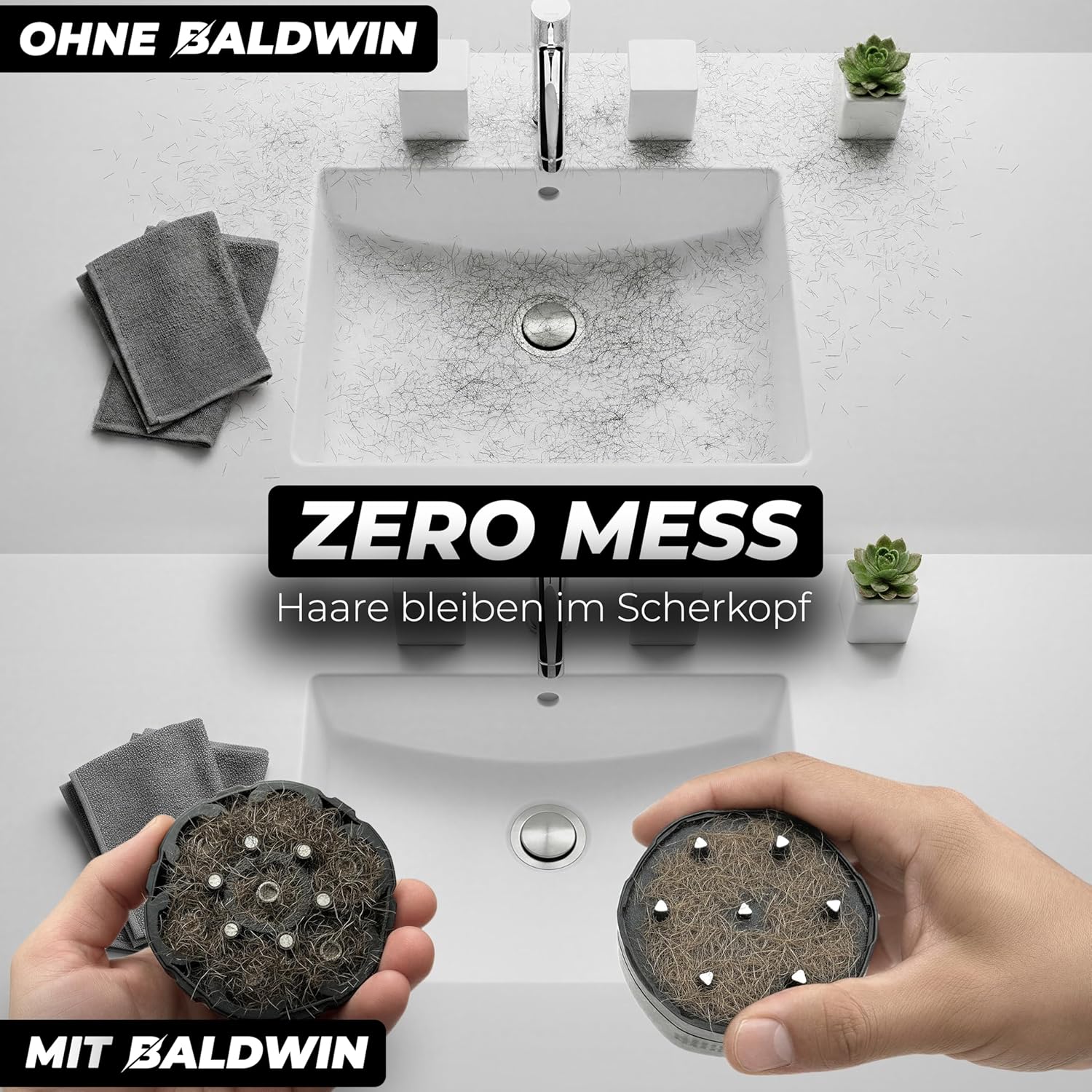 Glatzen Rasierer Herren – Glatzenrasierer 7D mit Magnetischen Scherkopf | Kopfrasierer Glatze | Bold Shaver Kopf | Head Shaver, Trocken und Nass Rasur, Wasserdicht, Kopf Rasierer