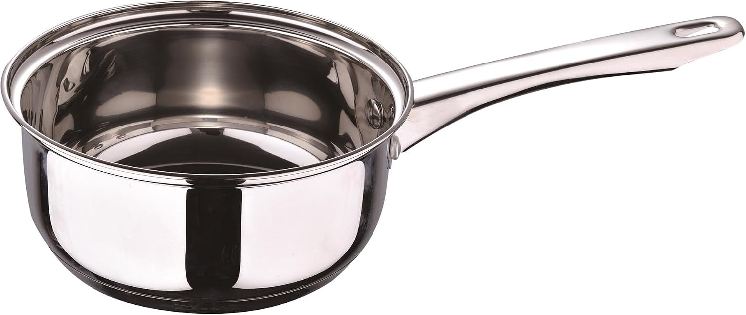 Kochgeschirr-Set, 7-teilig, aus Edelstahl, Ø 20 cm und Ø 24 x 5 cm, induktionsgeeignet, ohne Antihaftbeschichtung