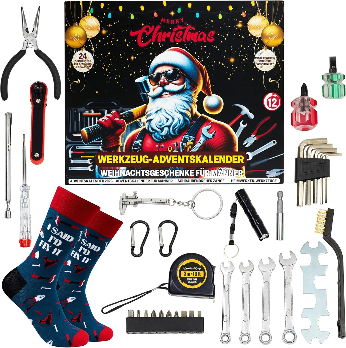 Handwerker Adventskalender 2026 Männer, 24 Tool