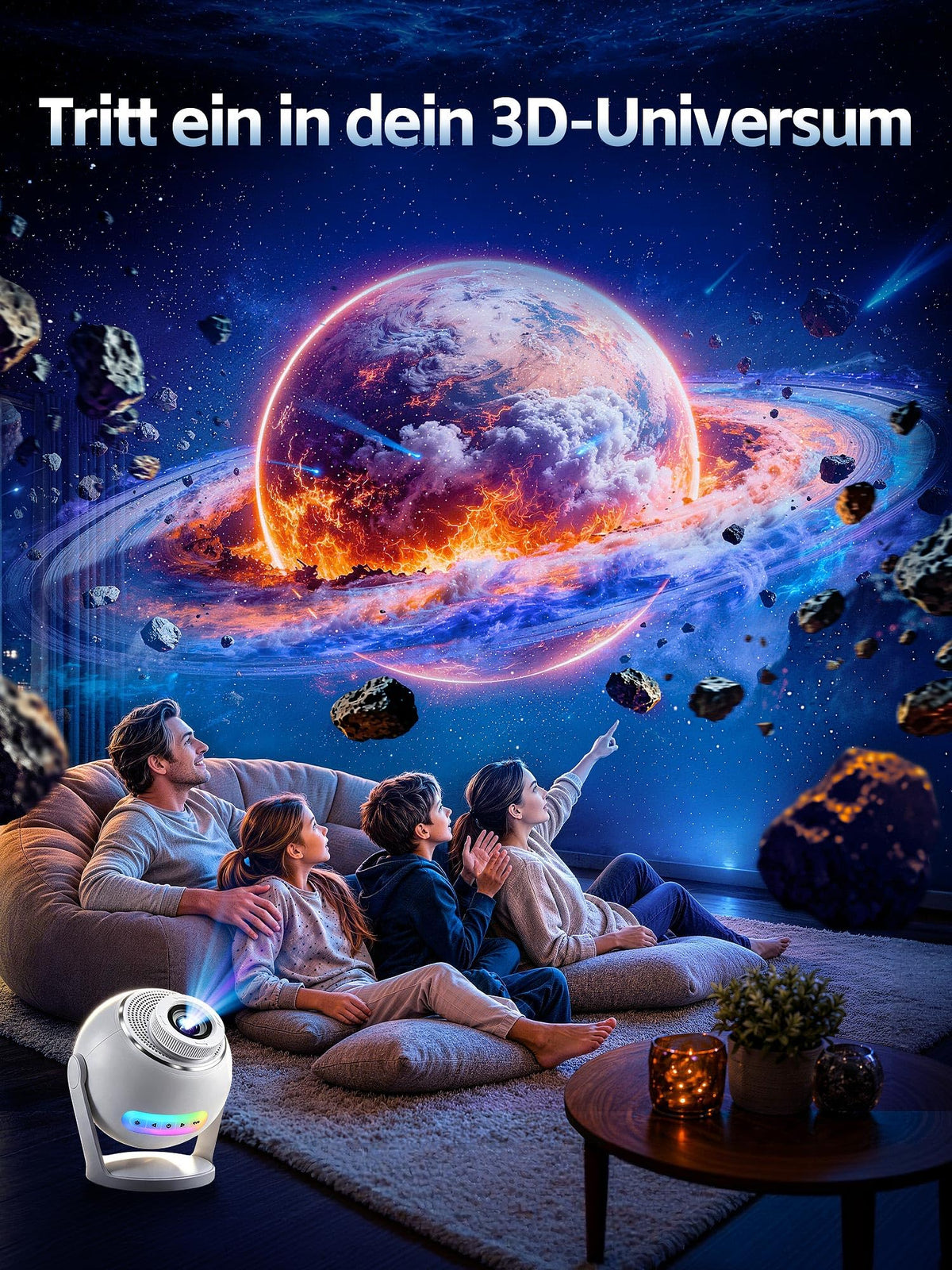 Sternenhimmel Projektor Galaxy Projector Geschenke Nachttischlampe
