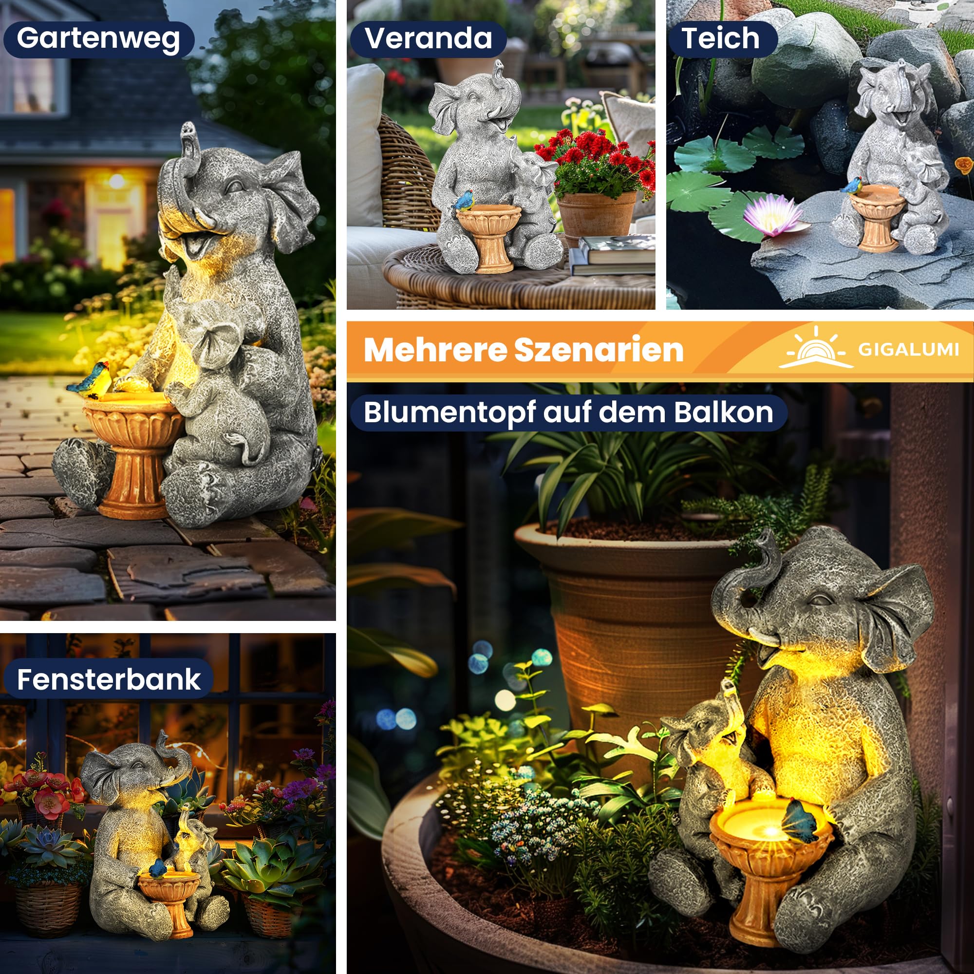 Solar Statuen Gartendeko, Bär Mutter und Bär Kind umarmen Sich, Geburtstagsgeschenk für Frauen, Geschenke für Mama, Wetterfest Gartendeko für Terrasse, draußen, Hof