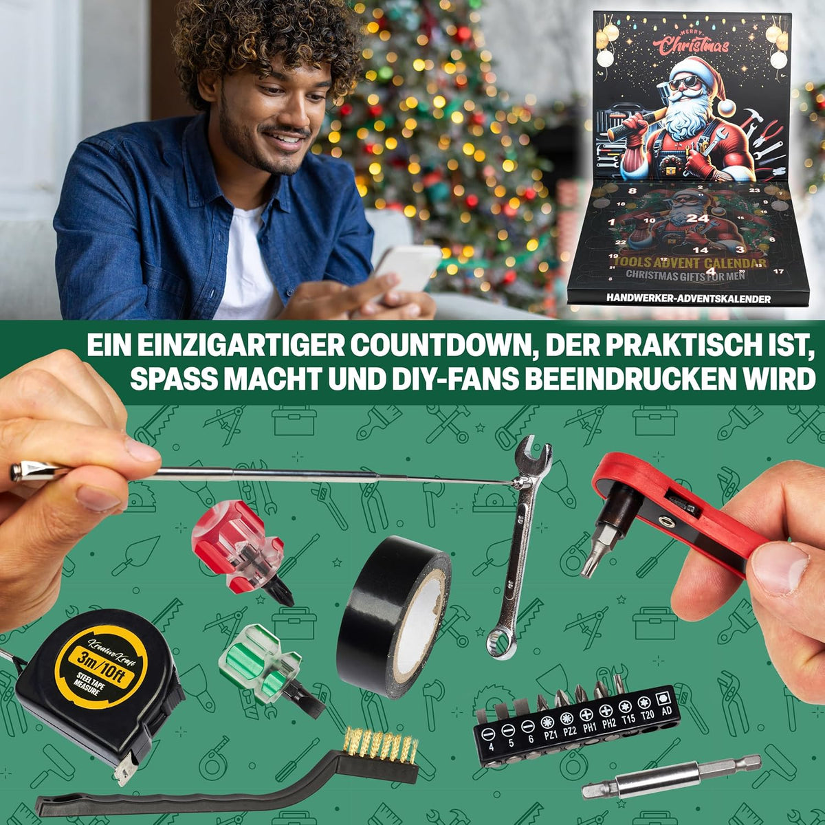 Handwerker Adventskalender 2026 Männer, 24 Tool