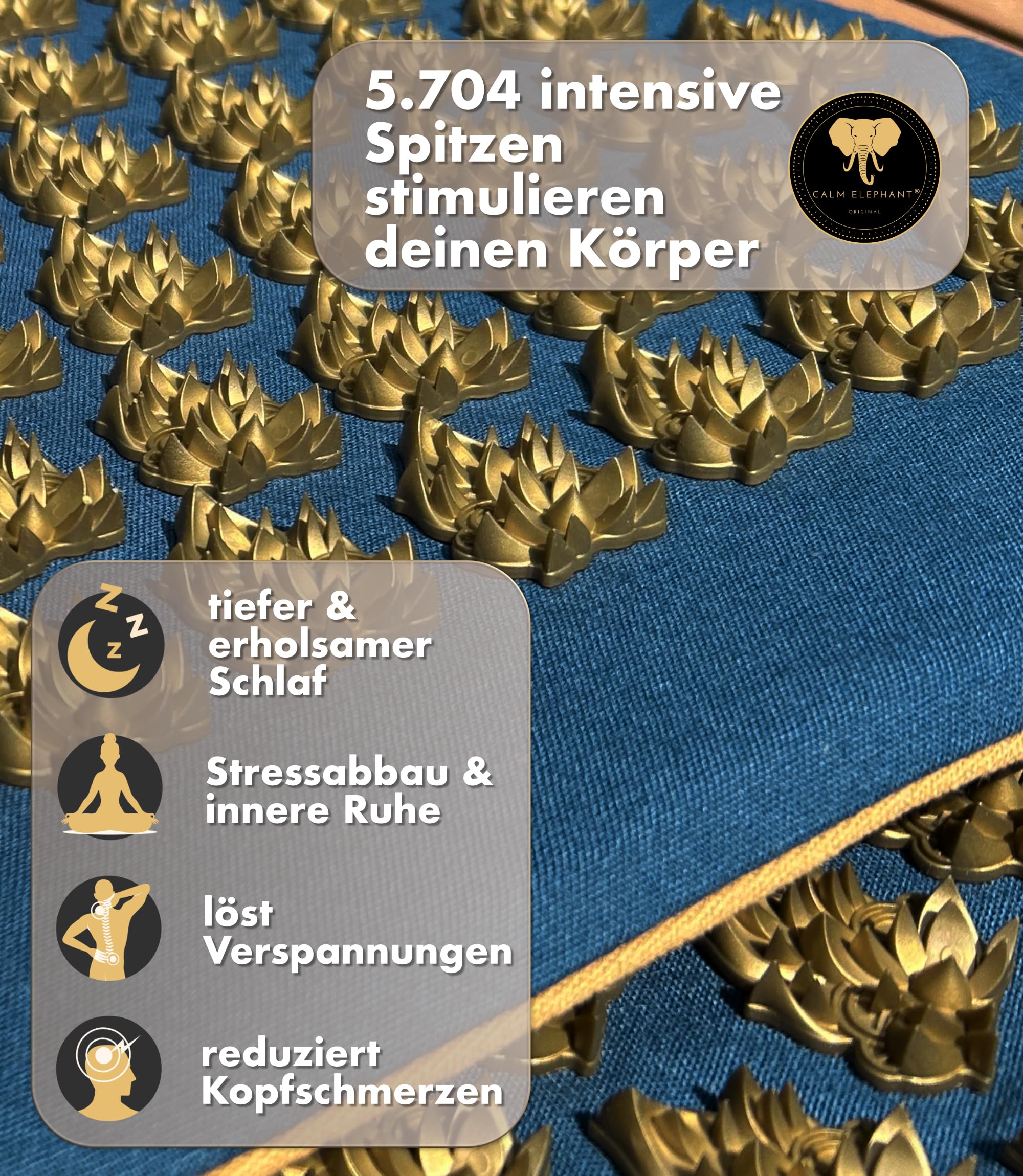 Echte Akupressurmatte mit Kissen XXL Set aus 5 Massagematten Rückenspannung Entlastung Akupunkturmatte mit Wärmefunktion, Lumbalkissen, Doormatte & Tasche, Grau