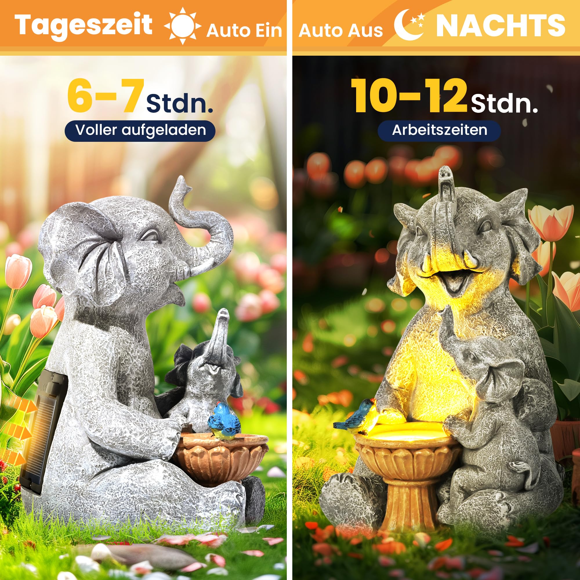 Solar Statuen Gartendeko, Bär Mutter und Bär Kind umarmen Sich, Geburtstagsgeschenk für Frauen, Geschenke für Mama, Wetterfest Gartendeko für Terrasse, draußen, Hof