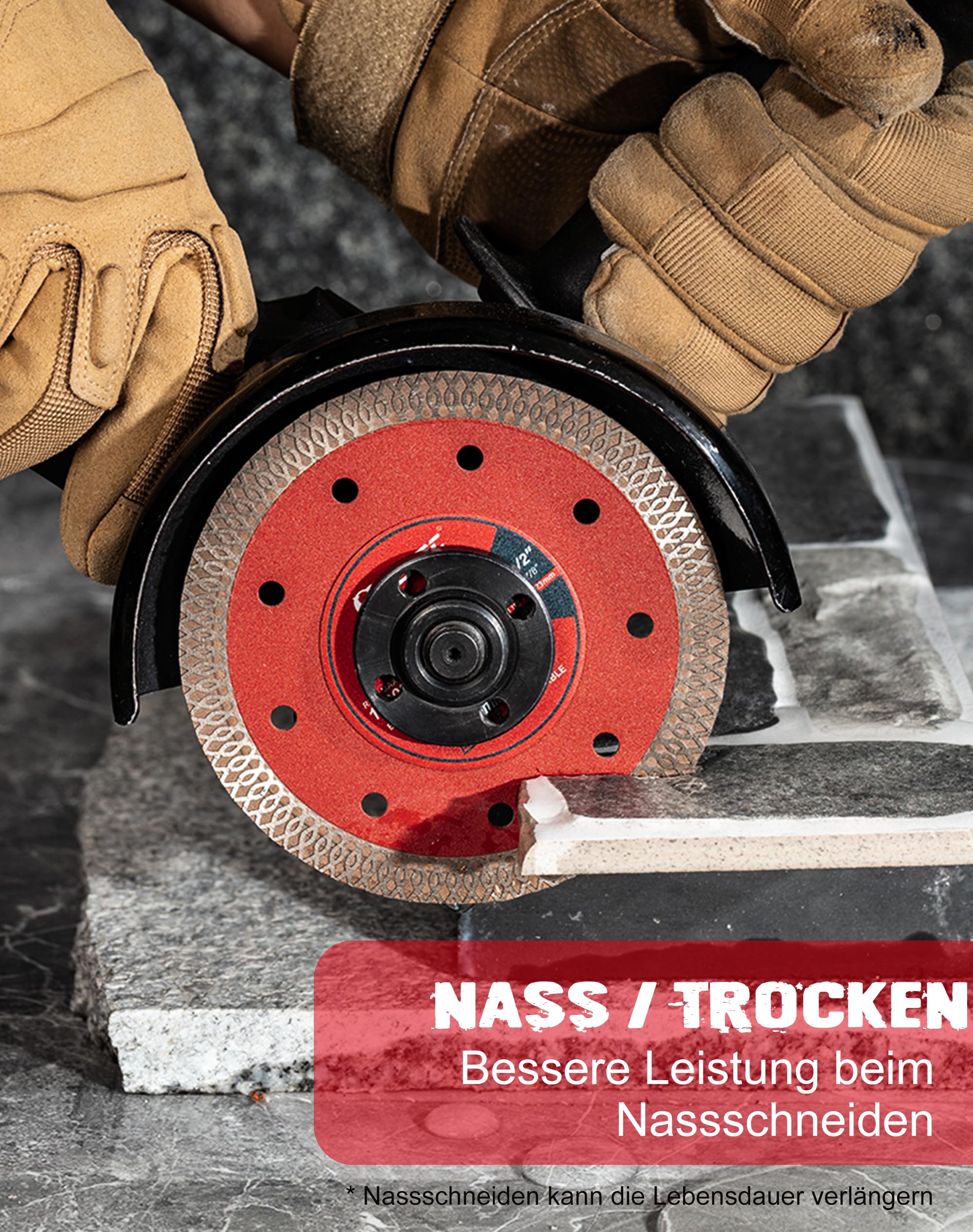 Diamantschneidscheiben 125mm Extra Thin Diamond Disc Cutting Disc für Fliesen Keramik Marmor Nass oder Trockenschnitt