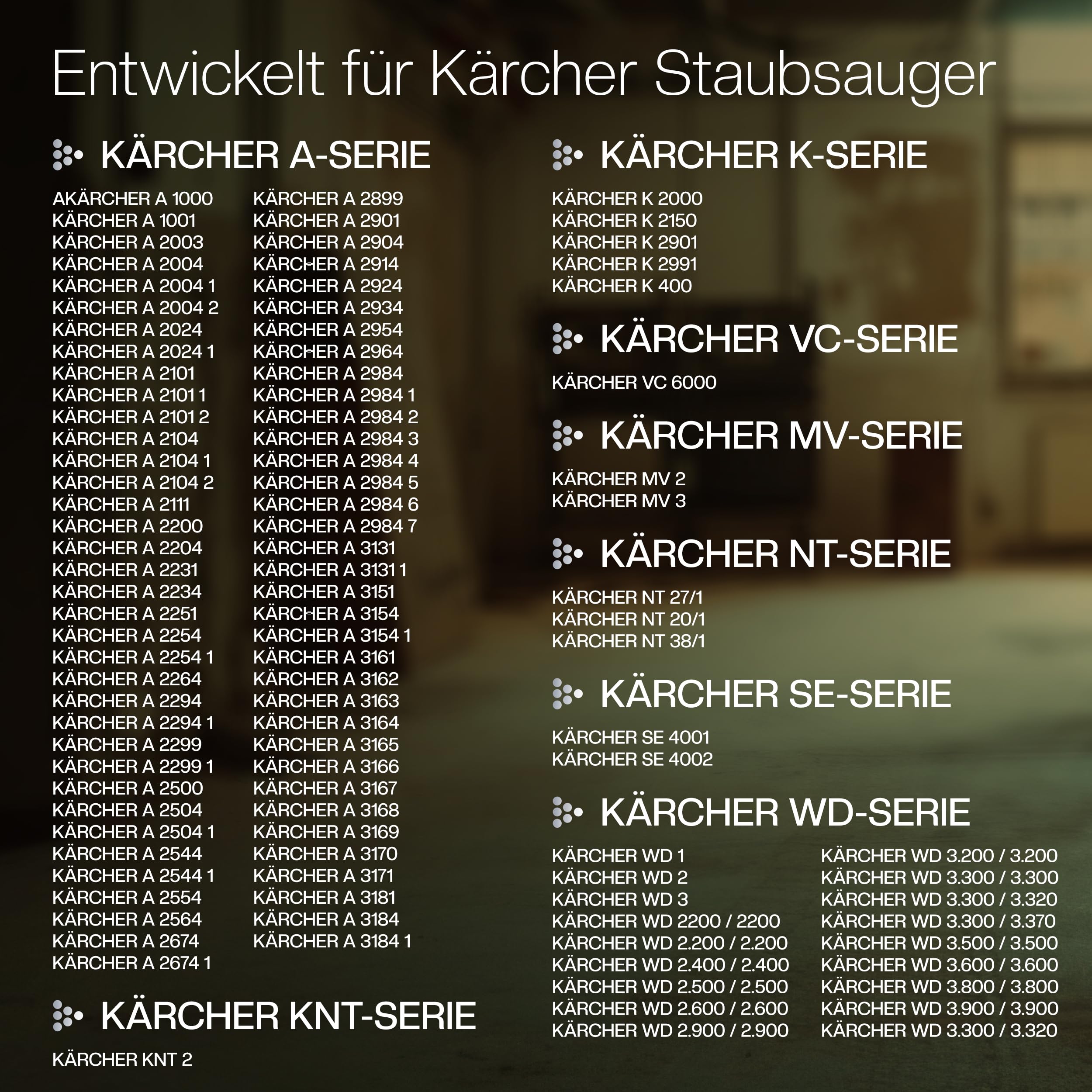 3 x Flachfalten-Filter für Kärcher Staubsauger WD4, WD5, WD6 / MV4, MV5, MV6 – 3 x Flachfalten-Filter gegen Feinstaub & Gerüche