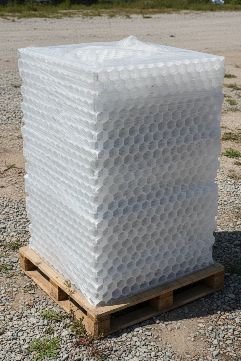 40 x FIGREX Kieswaben mit Geotextil / Rasengitter / Palette à 40 Platten 80 x 120 cm / Ab Lager Schweiz! - NEU & OVP