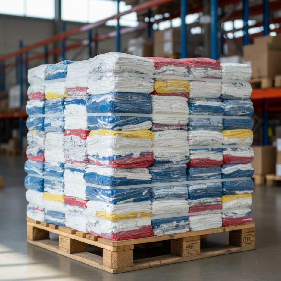 300 kg Putzlappen aus Baumwolle -  Bunt Trikot / 30 x Beutel neutral à 10 kg / Gratis Lieferung!