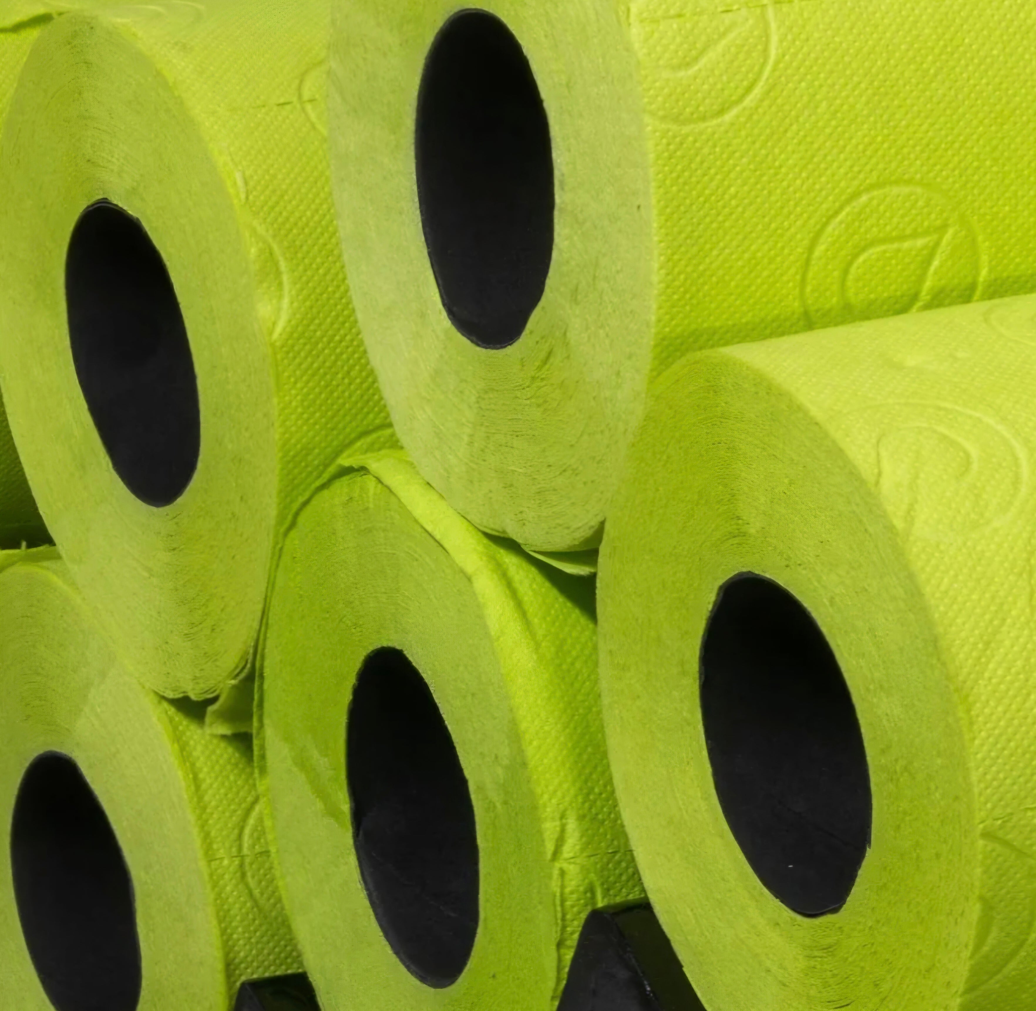 Toilettenpapier grün / WC-Papier grün / Pack à 6 Rollen