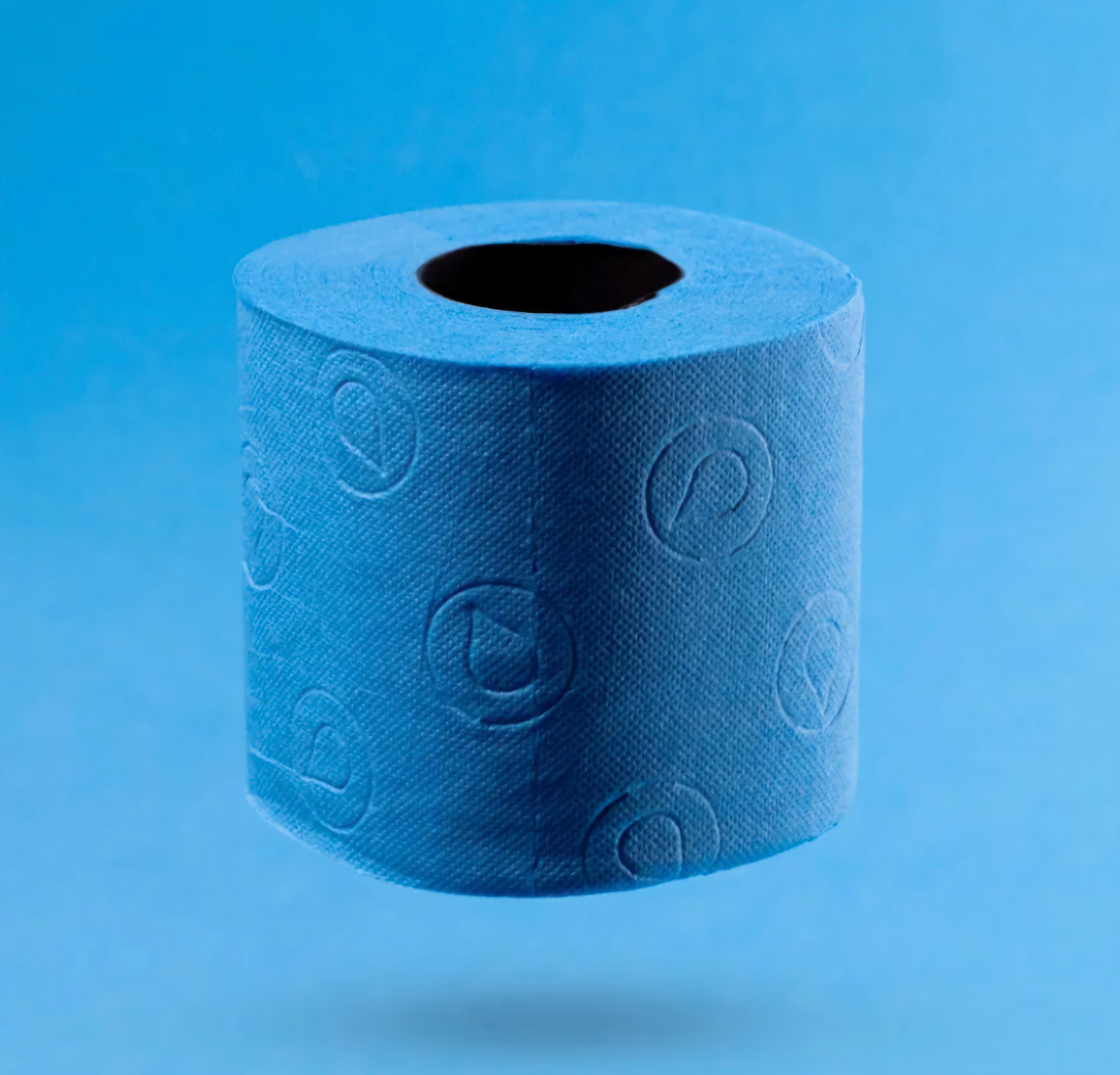 Toilettenpapier blau / WC-Papier blau / Pack à 6 Rollen