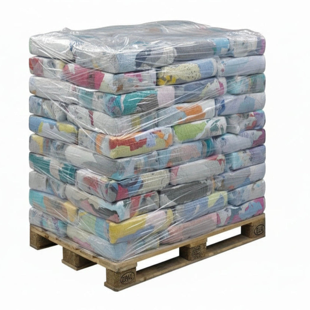 300 kg Putzlappen aus Baumwolle -  Bunt Trikot / 30 x Beutel neutral à 10 kg / Gratis Lieferung!