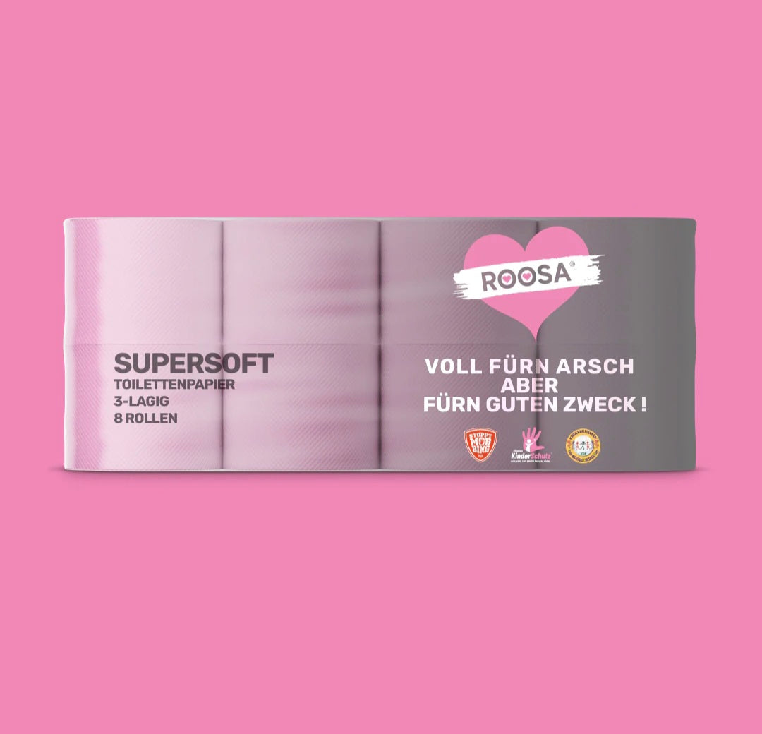 56 Rollen, ROOSA® Toilettenpapier, Supersoft, Rosa